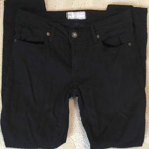 Free People black skinny ankle jeans